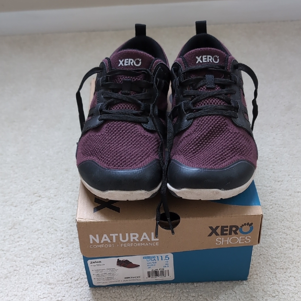 Xero Shoes Zelen - Women's 11.5 Maroon Purple Athletic Sneakers